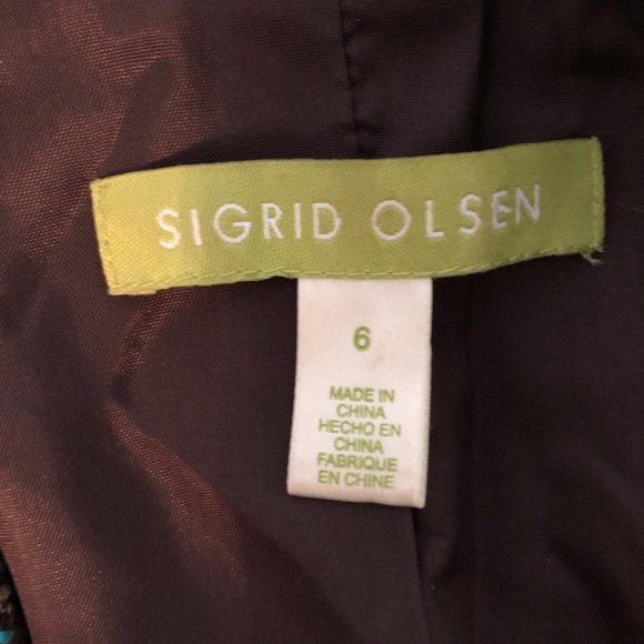 Sigrid Olsen tweed jacket button front pockets 6 - Picture 4 of 8